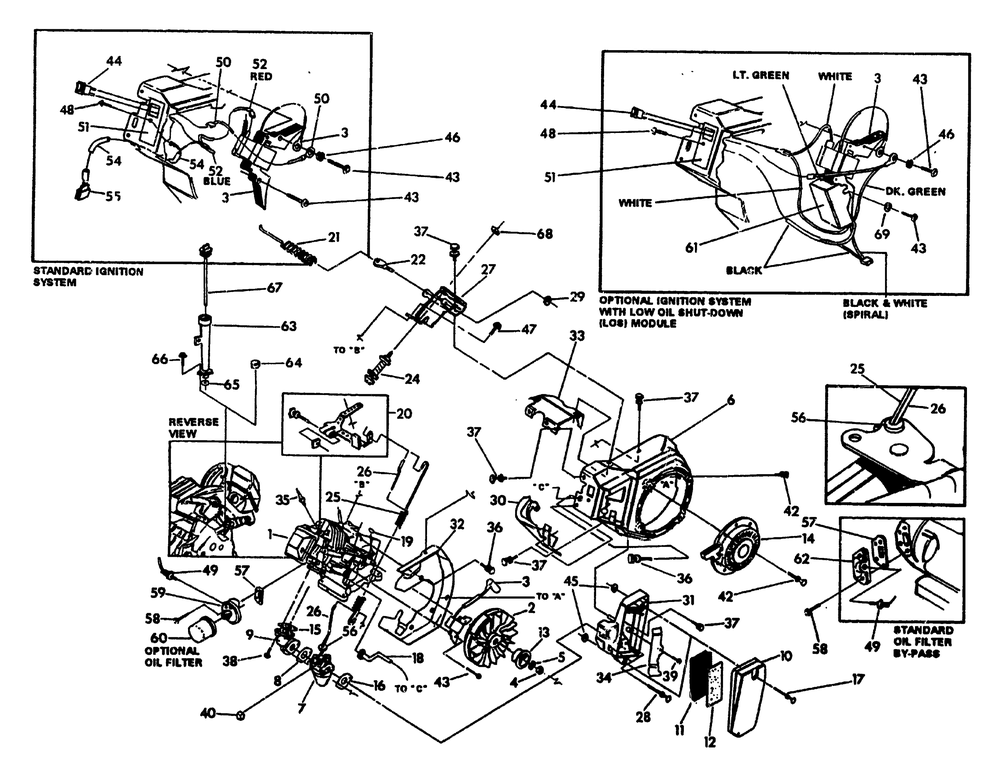 Engine Trim Parts Diagram and Parts List for 9674-2-MC  Briggs and Stratton Pressure Washer